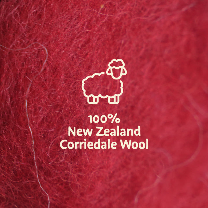 Cherry Corriedale Wool – Roving for Felting, Spinning & Crafting | Woolbuddy
