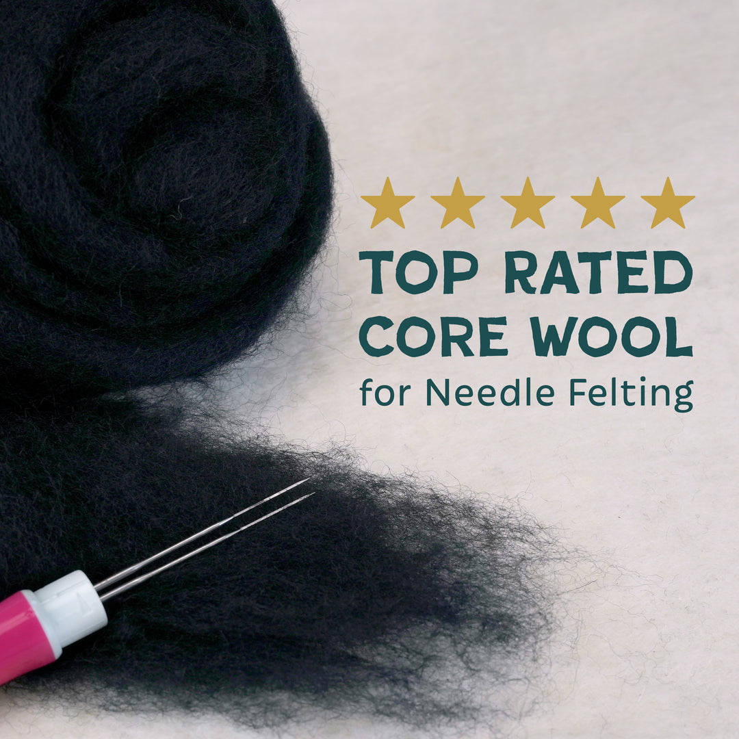 Corriedale Wool White – Premium Natural Wool Roving for Needle Felting & Crafts | Woolbuddy