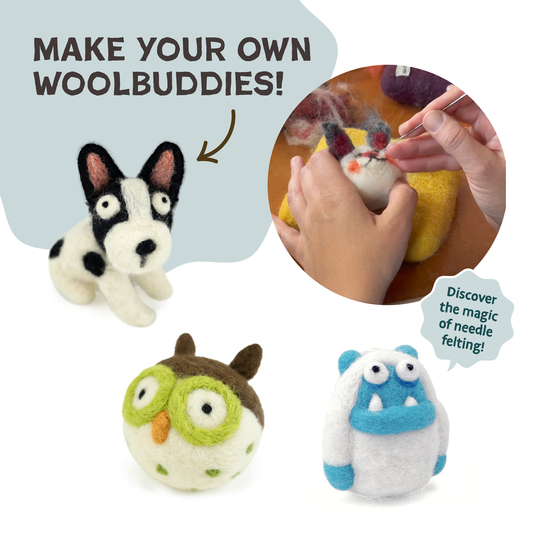 White Core Wool – Soft Natural Wool Roving for Needle Felting | Woolbuddy