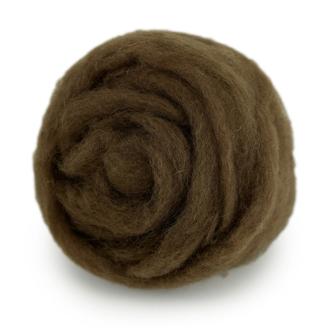 8 oz Brown Corriedale Wool – Roving for Felting, Spinning & Crafting | Woolbuddy