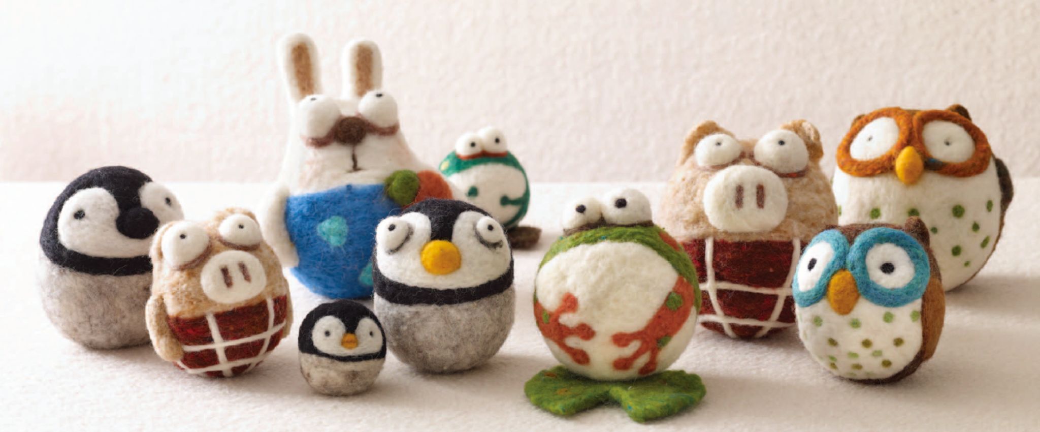 Woolbuddy premade needle felted wool characters