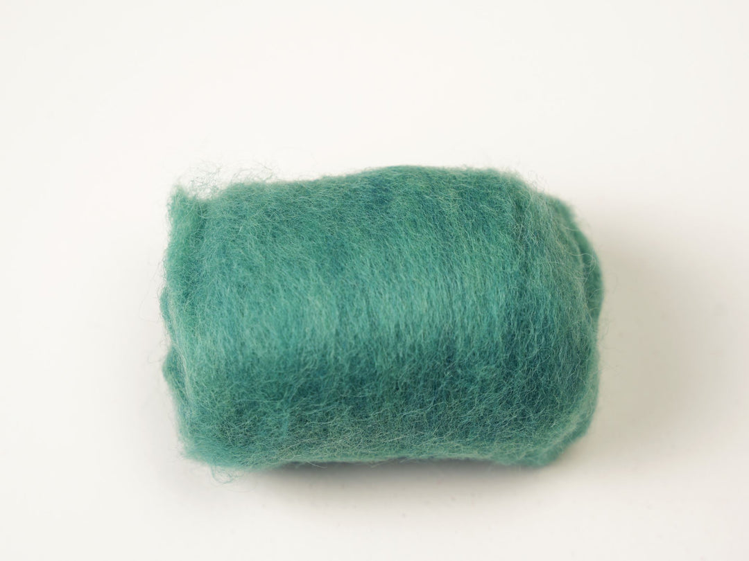 Corriedale Wool Aquamarine – Premium Natural Wool Roving for Needle Felting, Spinning, and Crafting | Woolbuddy