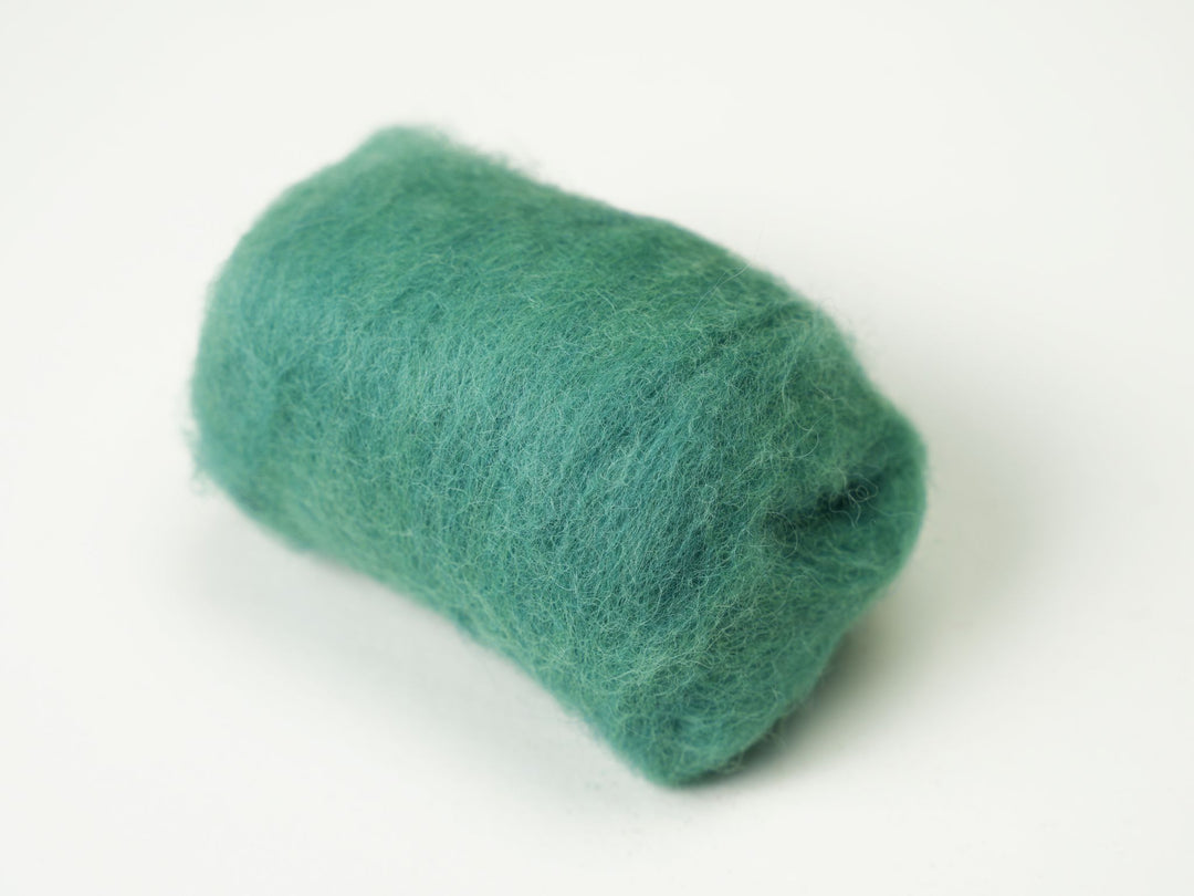 Corriedale Wool Aquamarine – Premium Natural Wool Roving for Needle Felting, Spinning, and Crafting | Woolbuddy