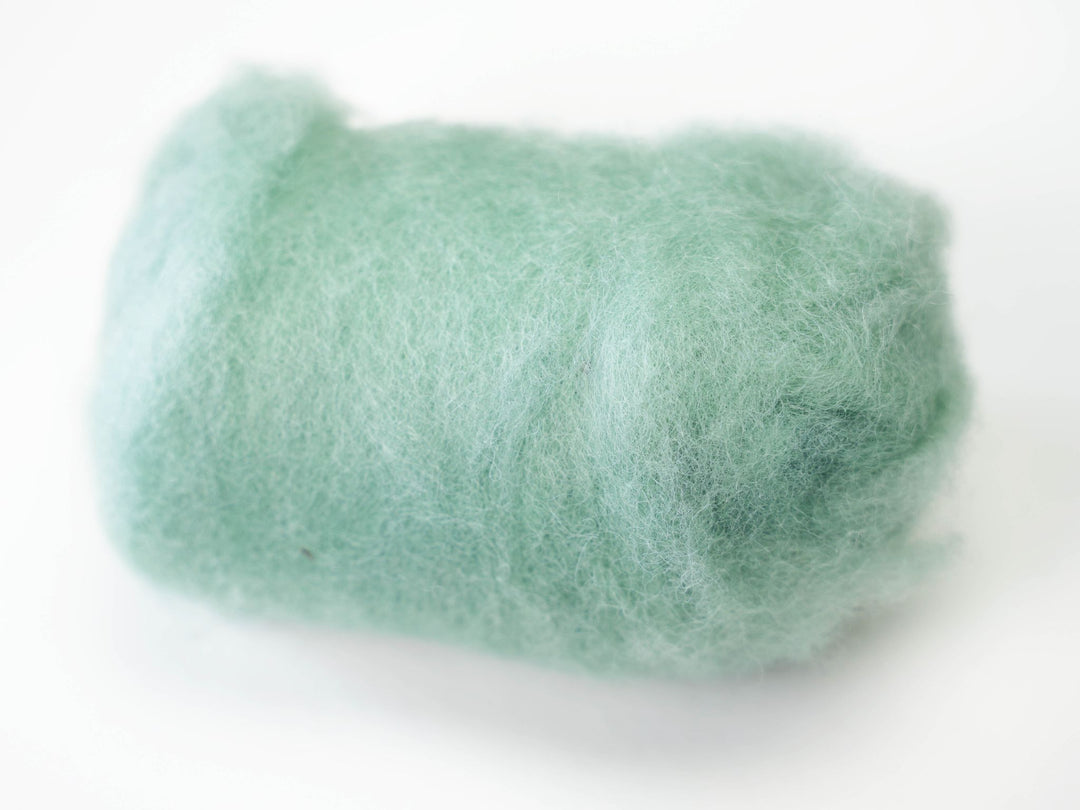 Corriedale Wool Baby Blue– Premium Natural Wool Roving for Needle Felting, Spinning, and Crafting | Woolbuddy
