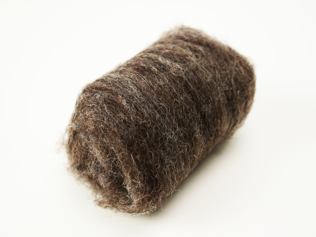 Corriedale Wool Bear– Premium Natural Wool Roving for Needle Felting, Spinning, and Crafting | Woolbuddy