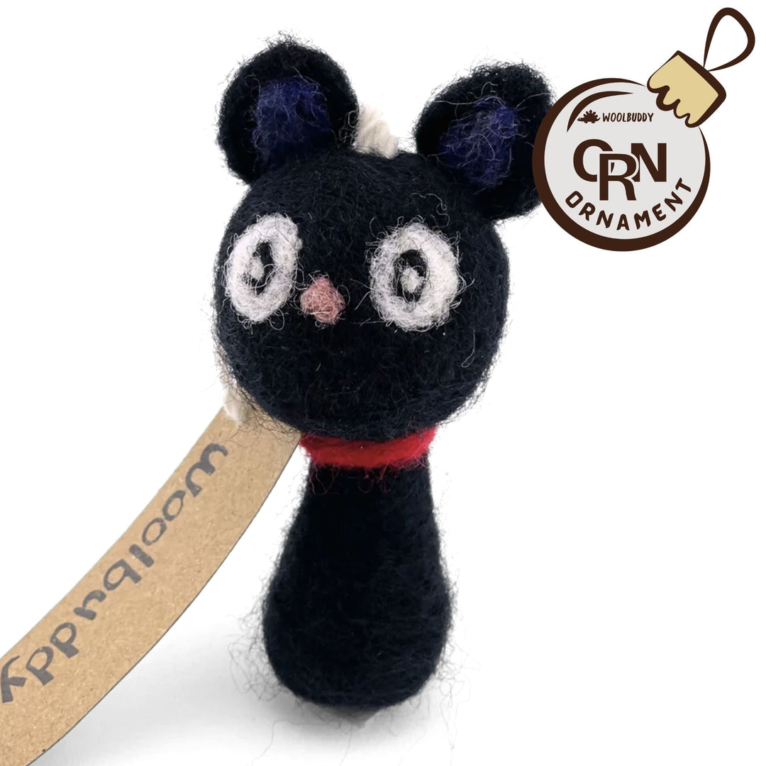 Black Cat Ornament - Woolbuddy