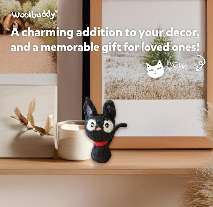 Needle Felting Black Cat Kit