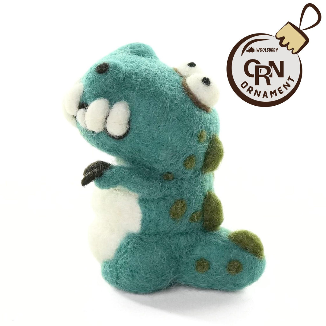 Blue T - rex Ornament - Woolbuddy