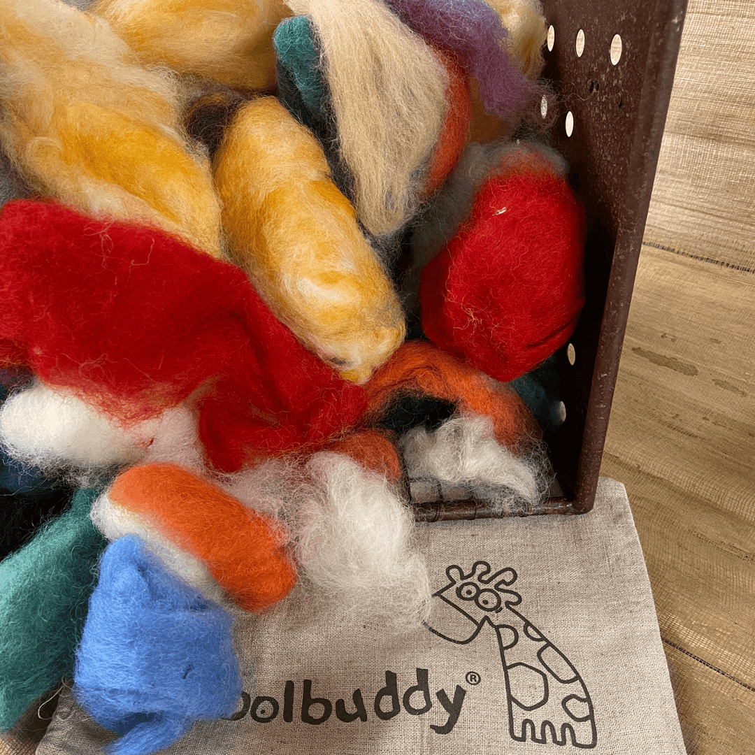 Bursting Box of Fluff Scraps - Woolbuddy