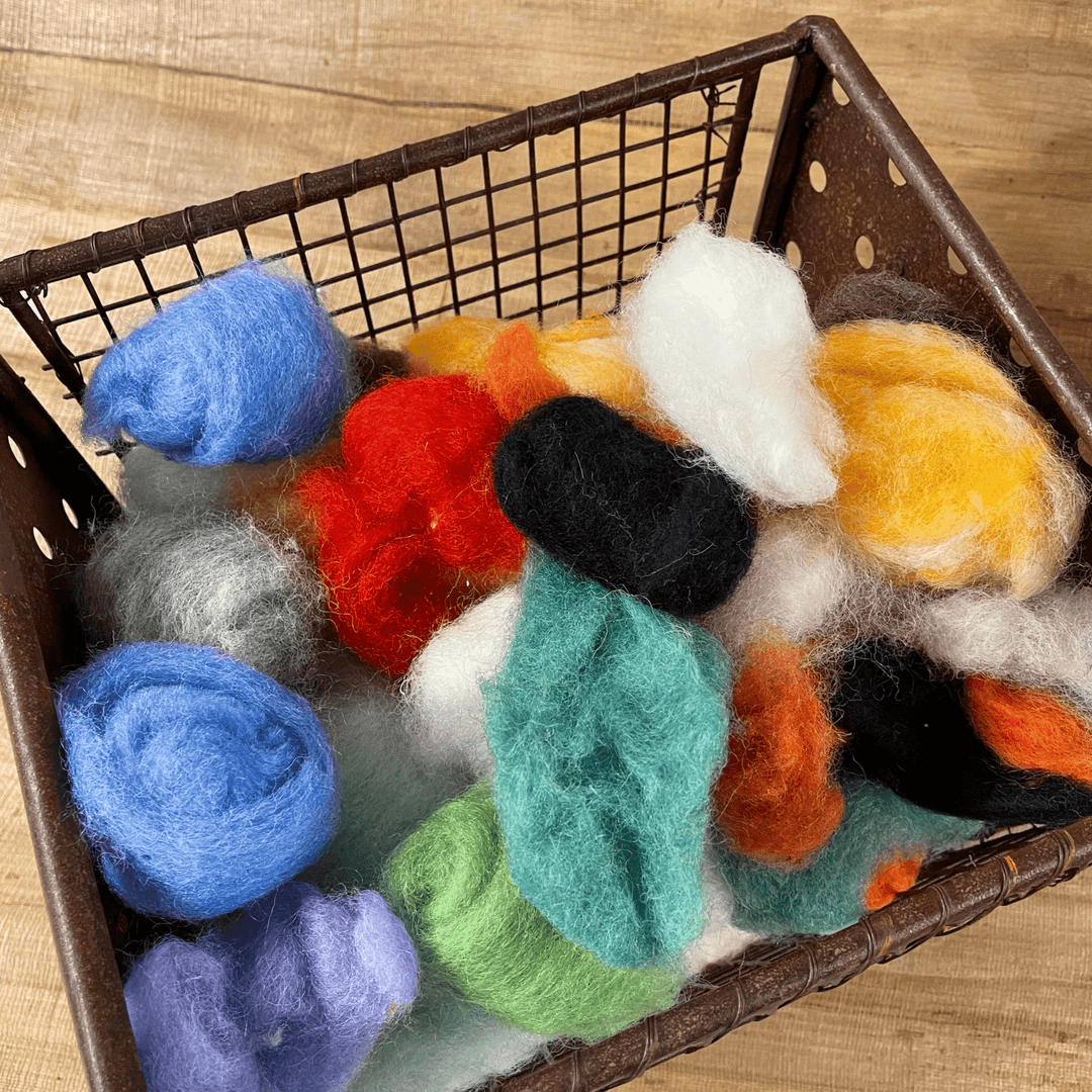 Bursting Box of Fluff Scraps - Woolbuddy