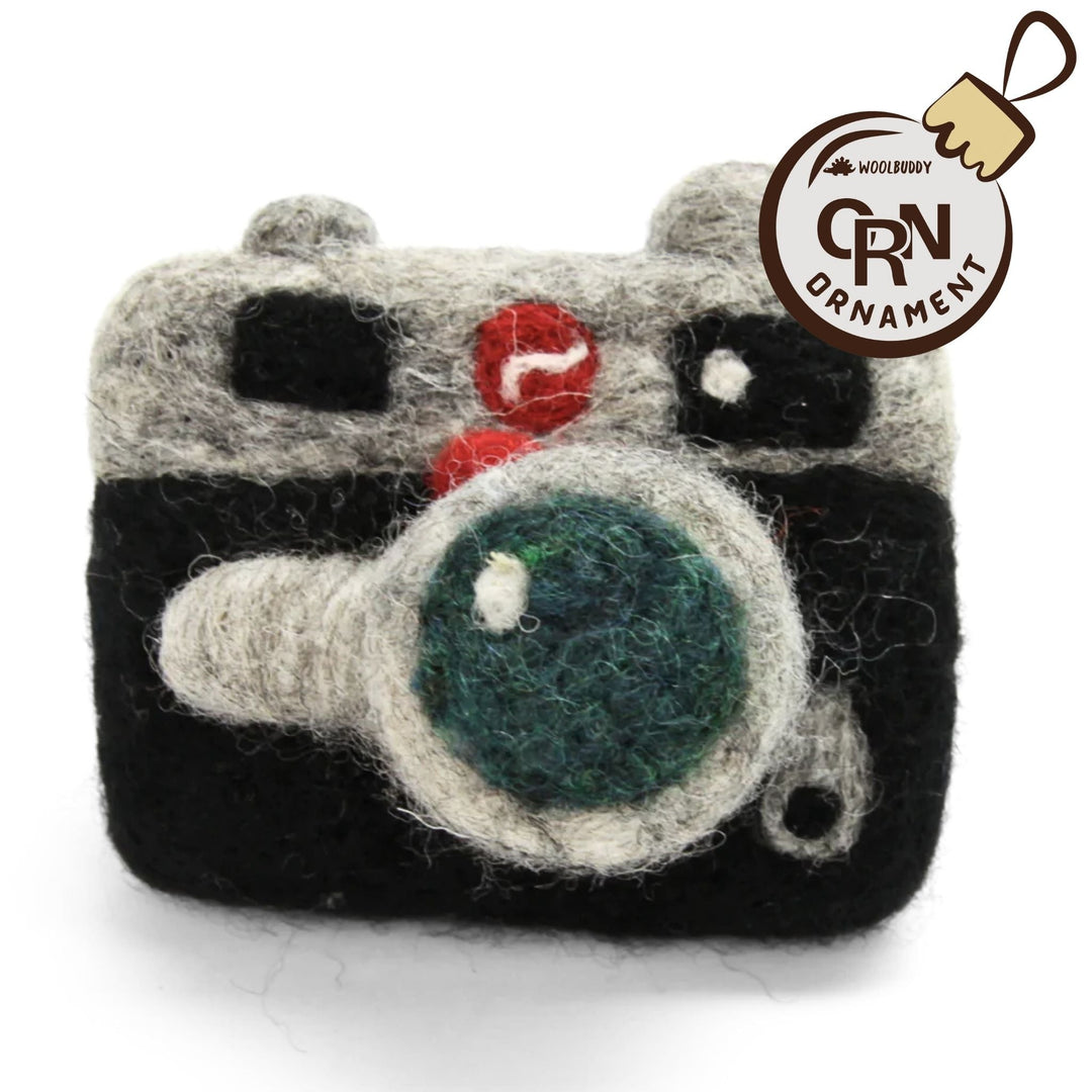 Camera Gray Ornament - Woolbuddy