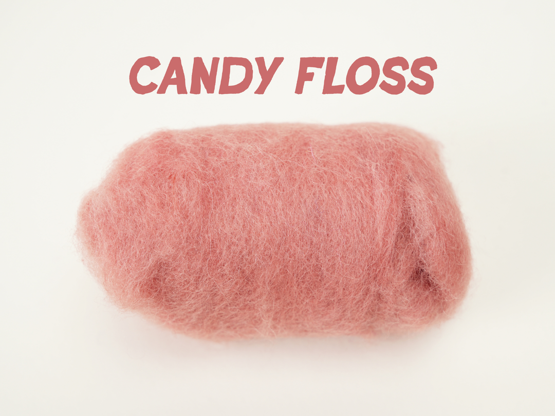 Corriedale Wool Candy Floss – Premium Wool Roving for Needle Felting & Crafts | Woolbuddy