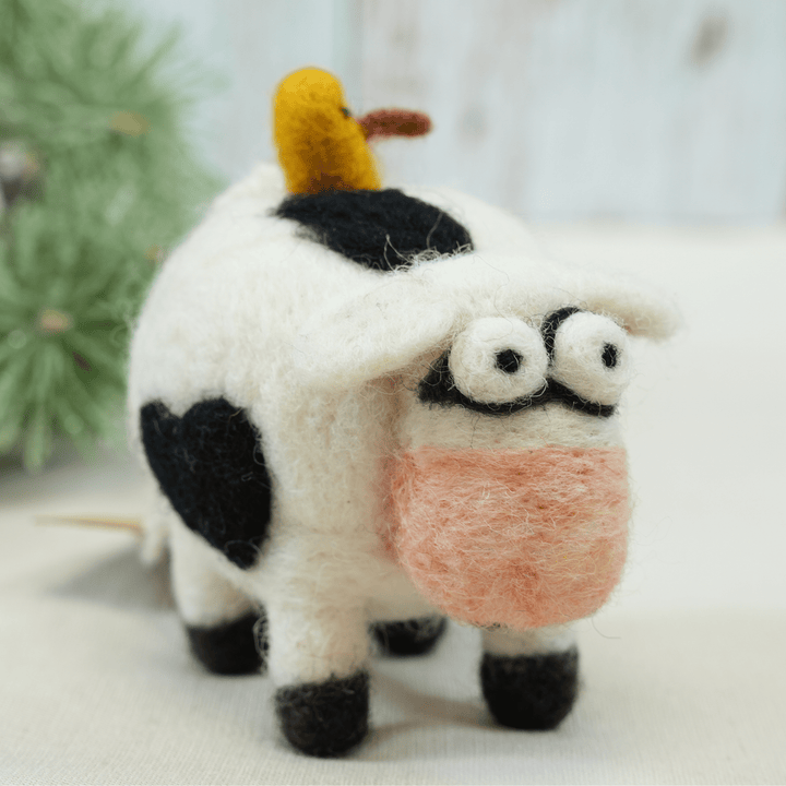 Cow Ornament - Woolbuddy