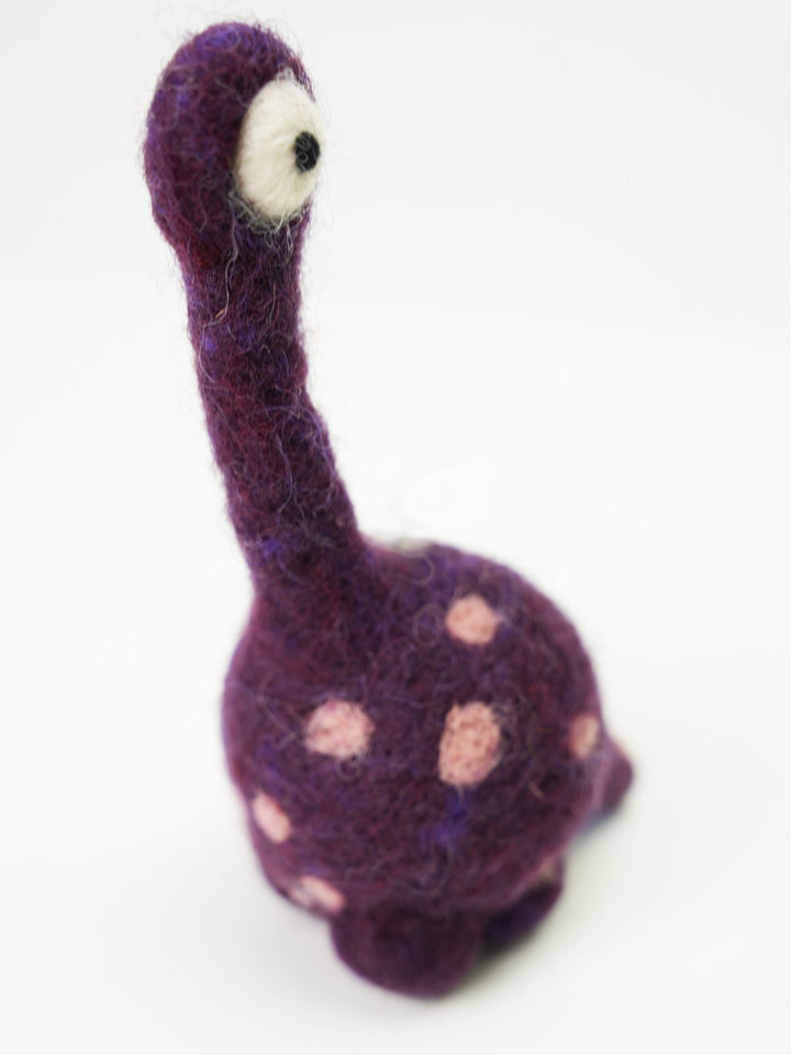 Handmade Wool Felt Brachiosaurus Ornament – Dinosaur Décor, Charm & Car Accessory | Woolbuddy