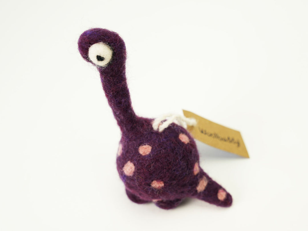 Handmade Wool Felt Brachiosaurus Ornament – Dinosaur Décor, Charm & Car Accessory | Woolbuddy