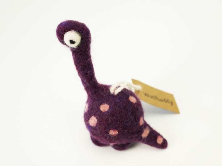 Handmade Wool Felt Brachiosaurus Ornament – Dinosaur Décor, Charm & Car Accessory | Woolbuddy