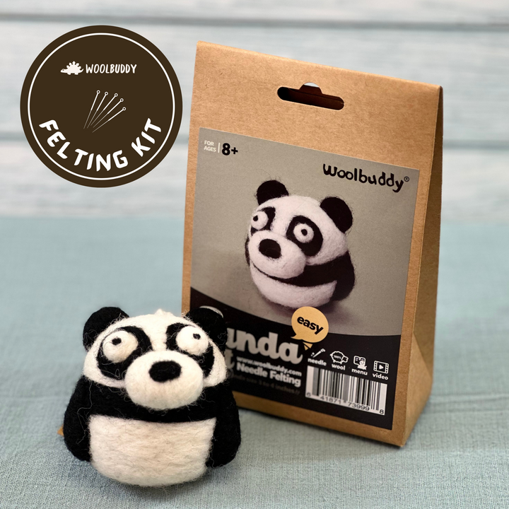 Needle Felting Panda Kit