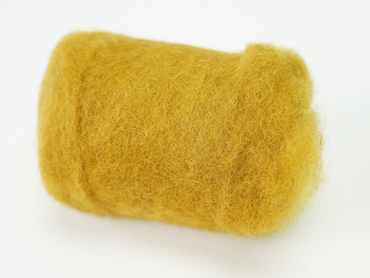 Corriedale Wool Gold Nugget – Premium Natural Wool Roving for Needle Felting, Spinning, and Crafting | Woolbuddy