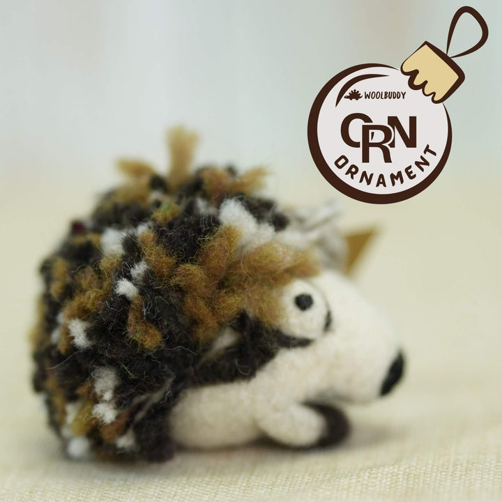 Handmade Wool Felt Hedgehog Charm – Cute Bag & Desk Accessory | Woolbuddy