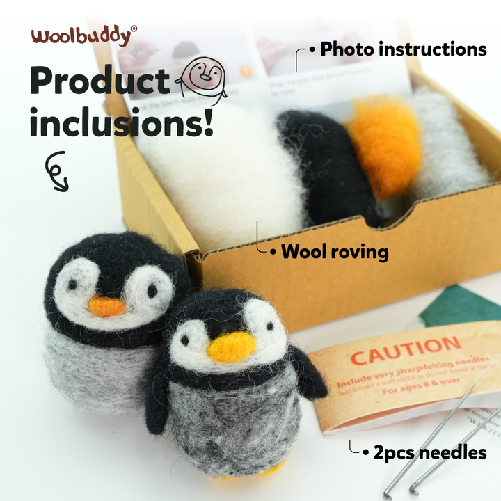 Needle Felting Penguin Kit