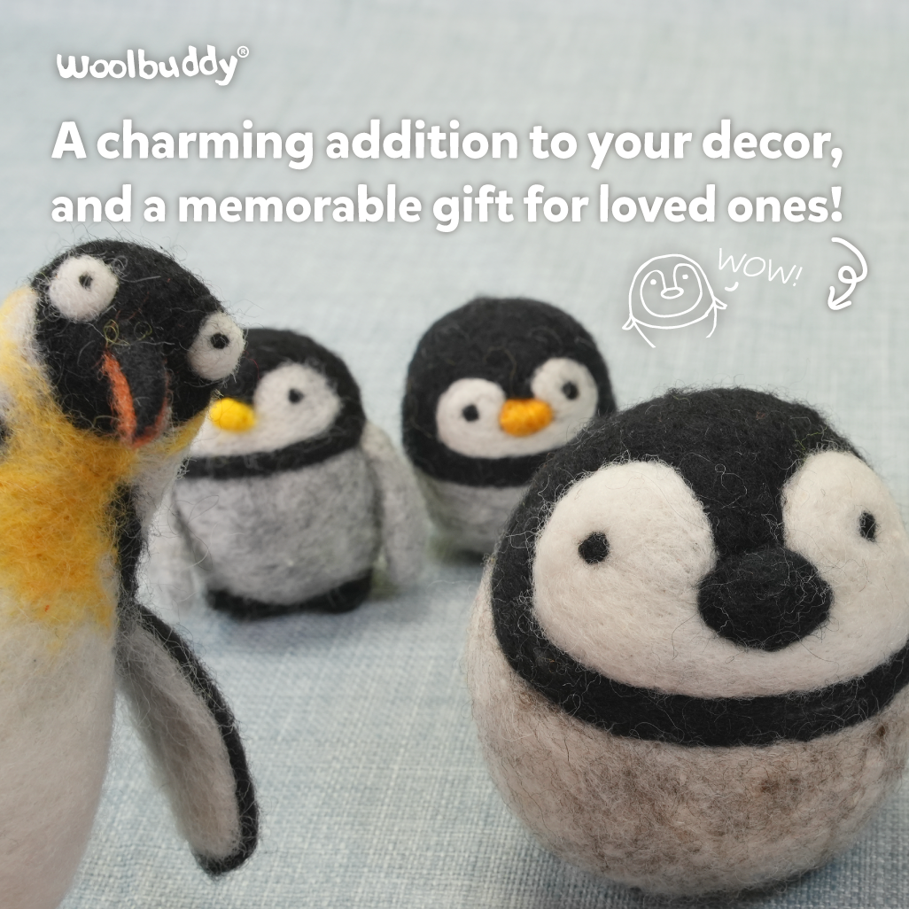 Needle Felting Penguin Kit