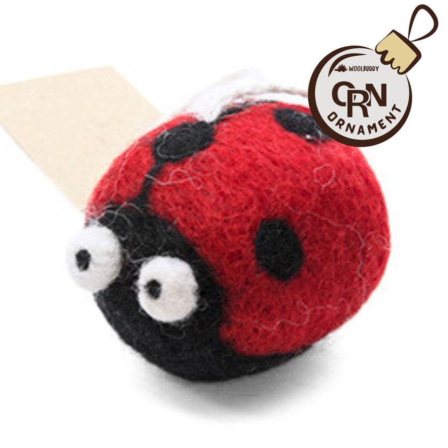 Ladybug ornament - Woolbuddy