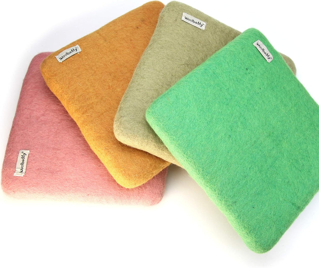 handmade, 100% natural wool felt mat, large size