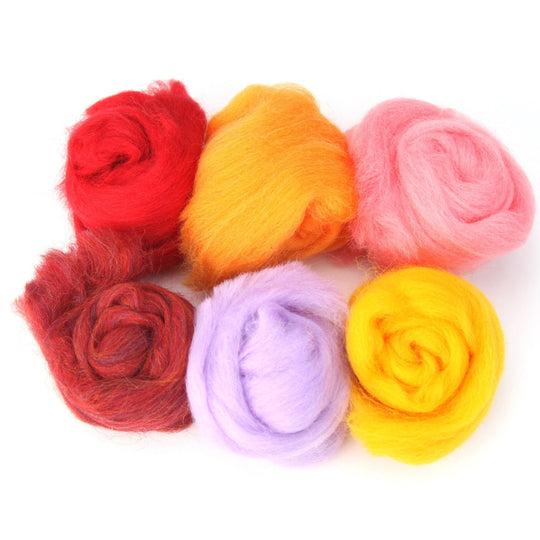 Beautiful Colored Wool Roving for Felting | Woolbuddy