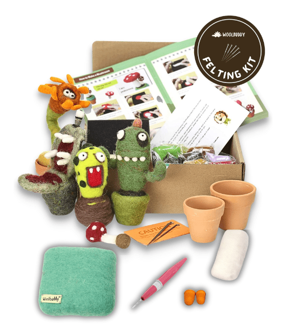 Needle Felting Cactus Kit - Woolbuddy