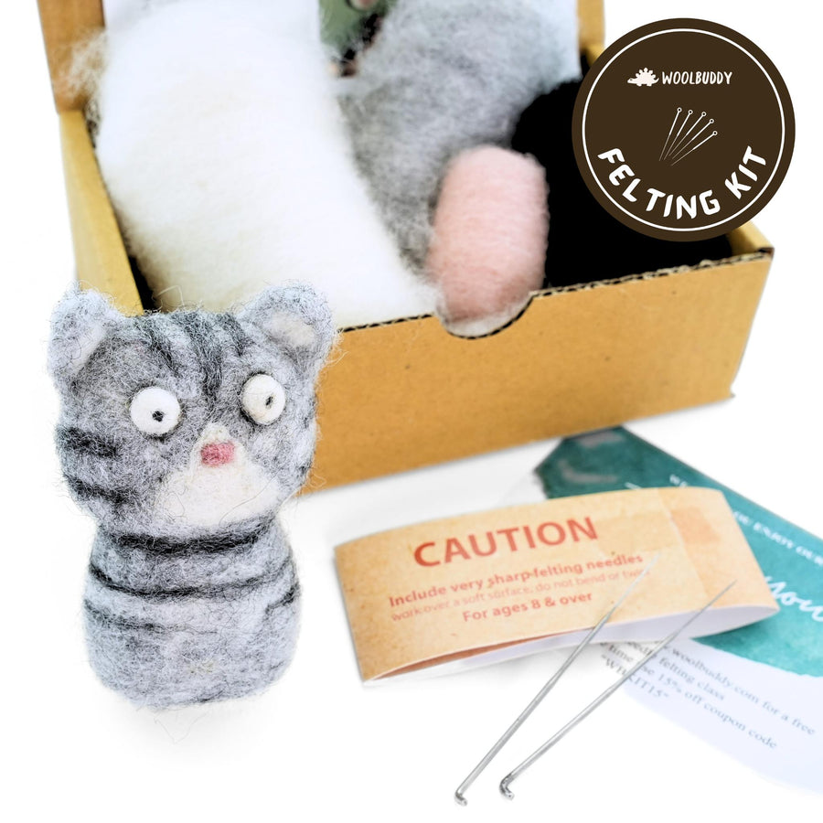 Needle Felting Cat Kit - Woolbuddy