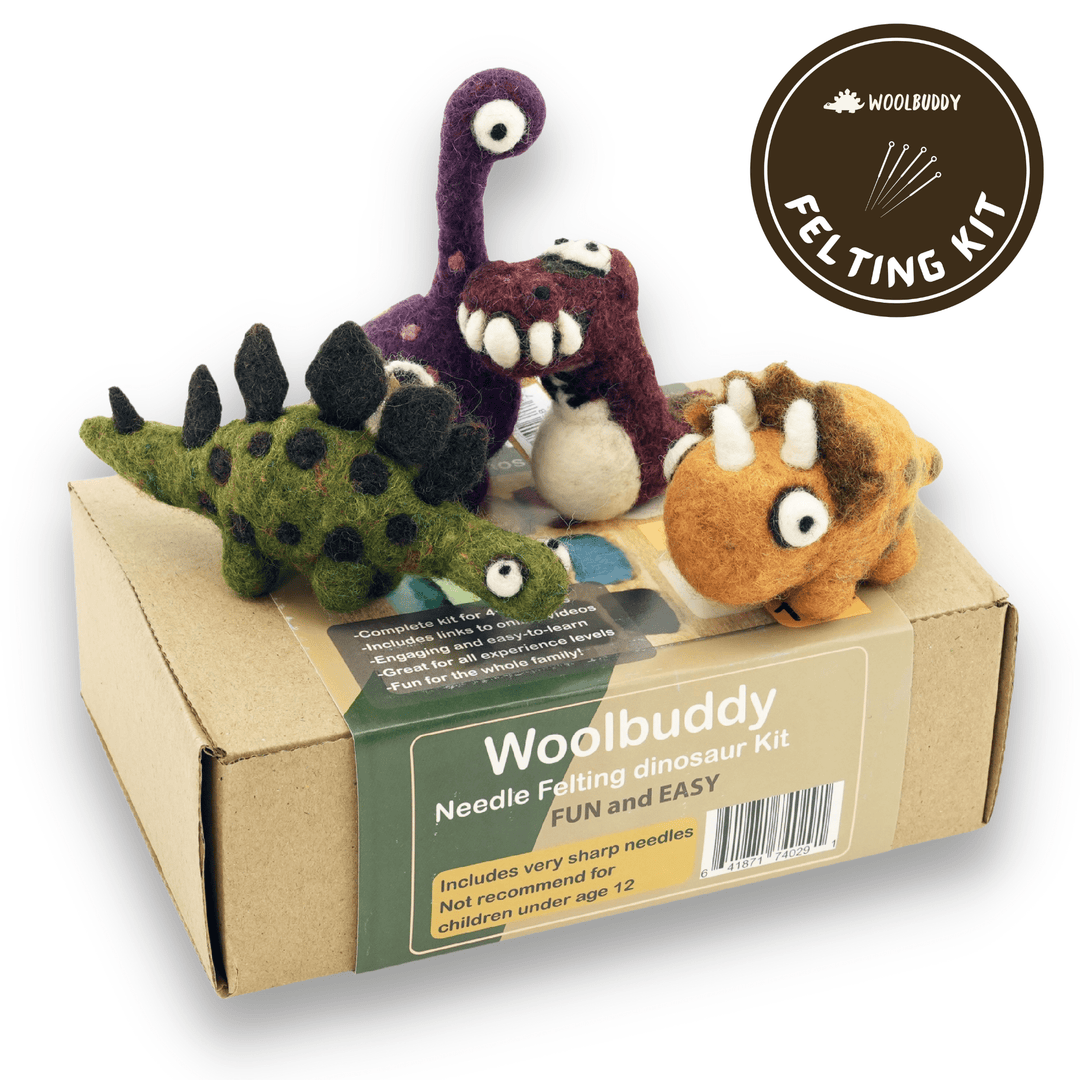 Needle Felting Dinosaur Kit - Woolbuddy