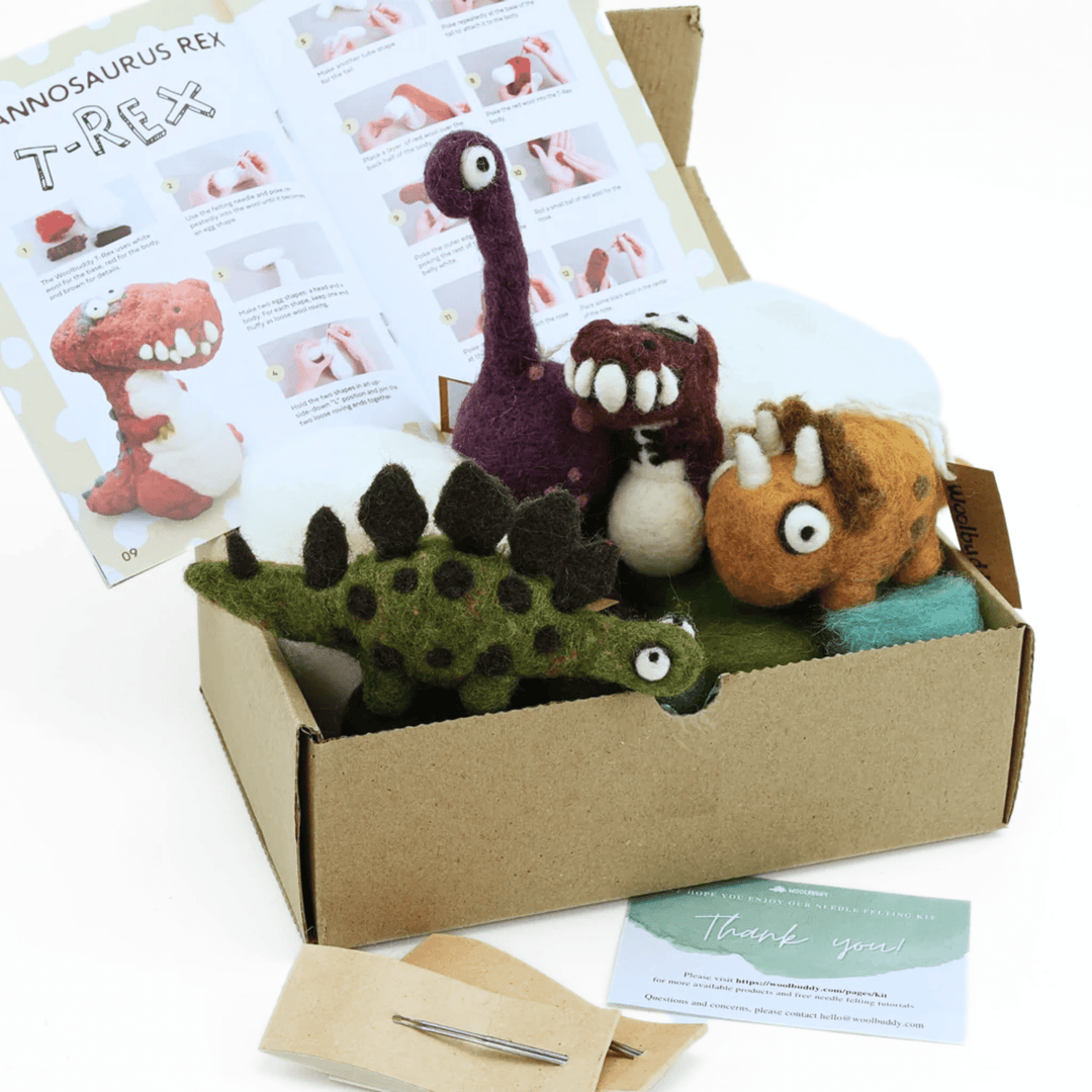 Needle Felting Dinosaur Kit - Woolbuddy