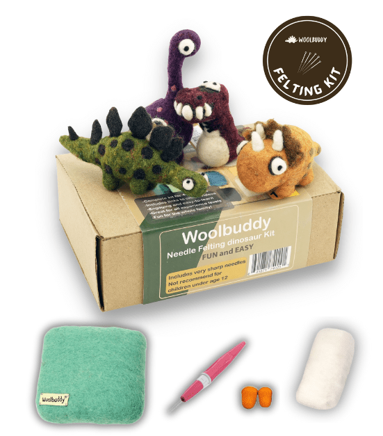 Needle Felting Dinosaur Kit - Woolbuddy