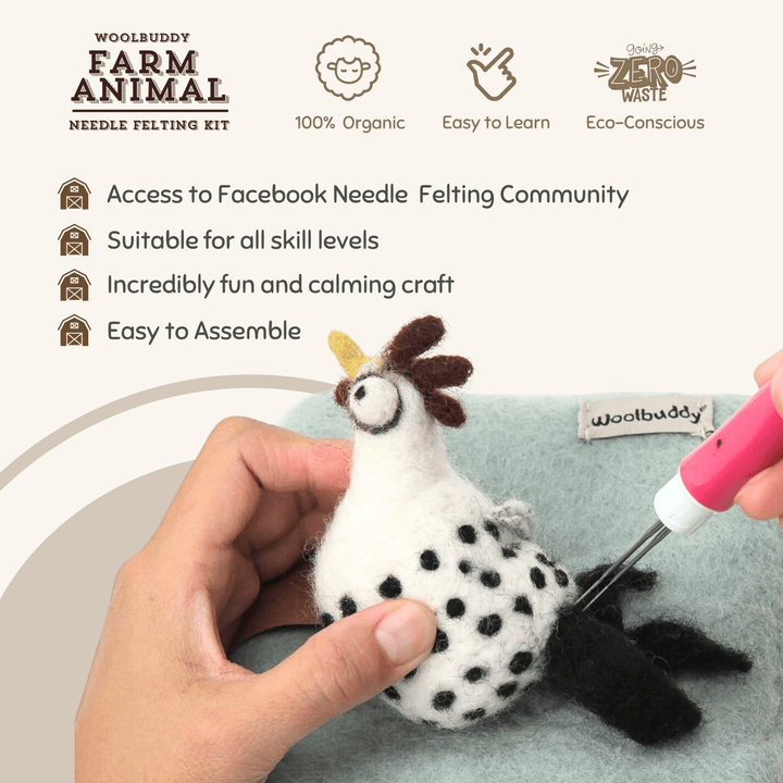 Needle Felting Farm Collection Kit - Woolbuddy