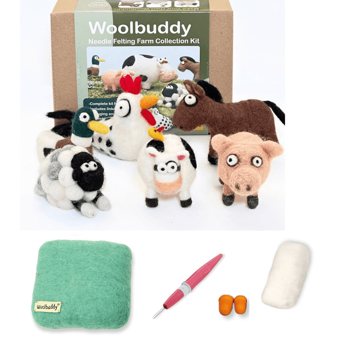 Needle Felting Farm Collection Kit - Woolbuddy