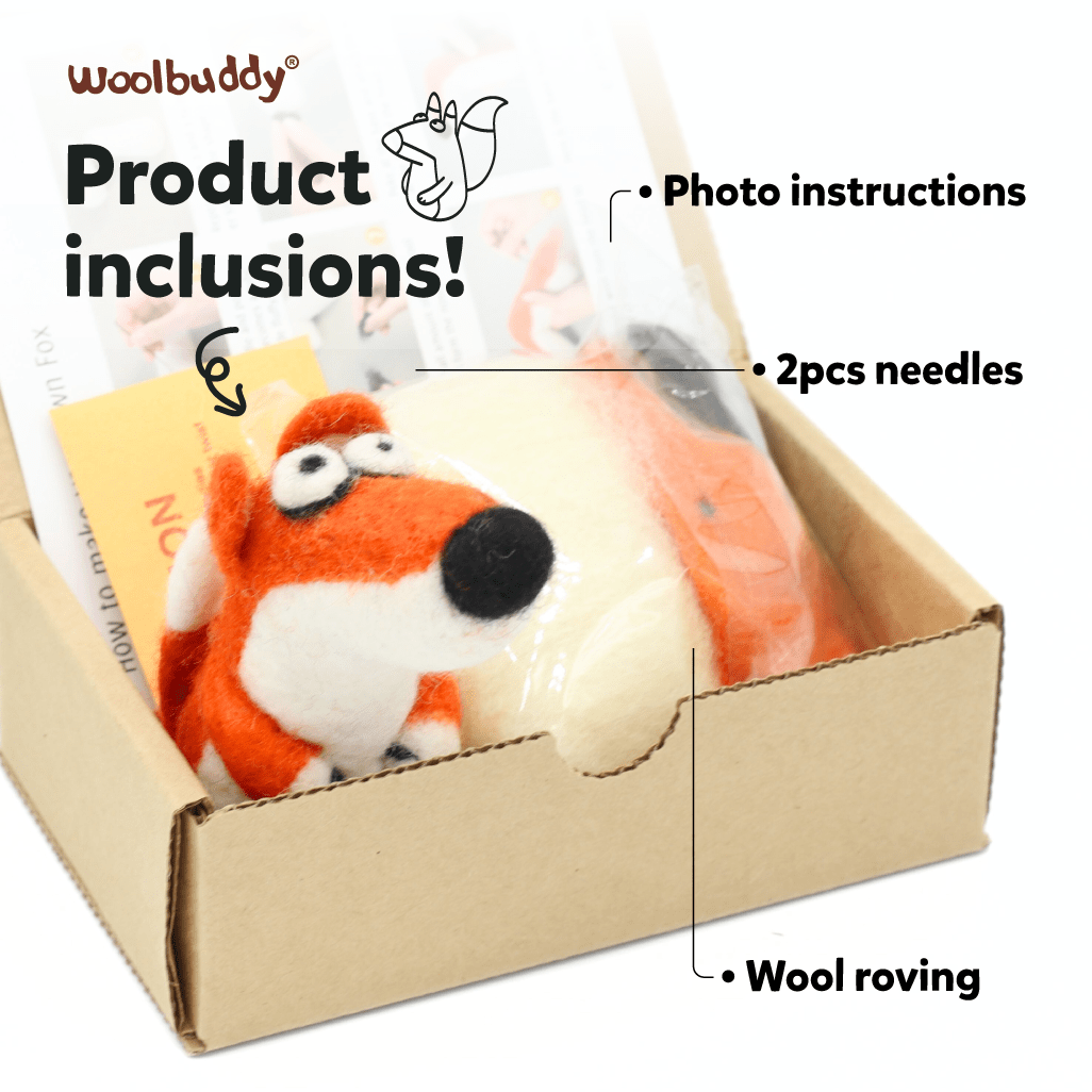 Needle Felting Fox Kit - Woolbuddy