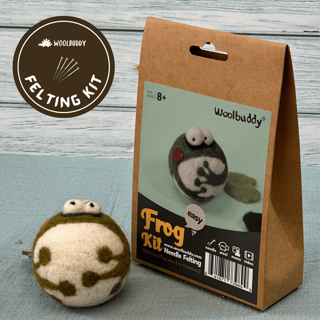 Needle Felting Frog Kit - Woolbuddy