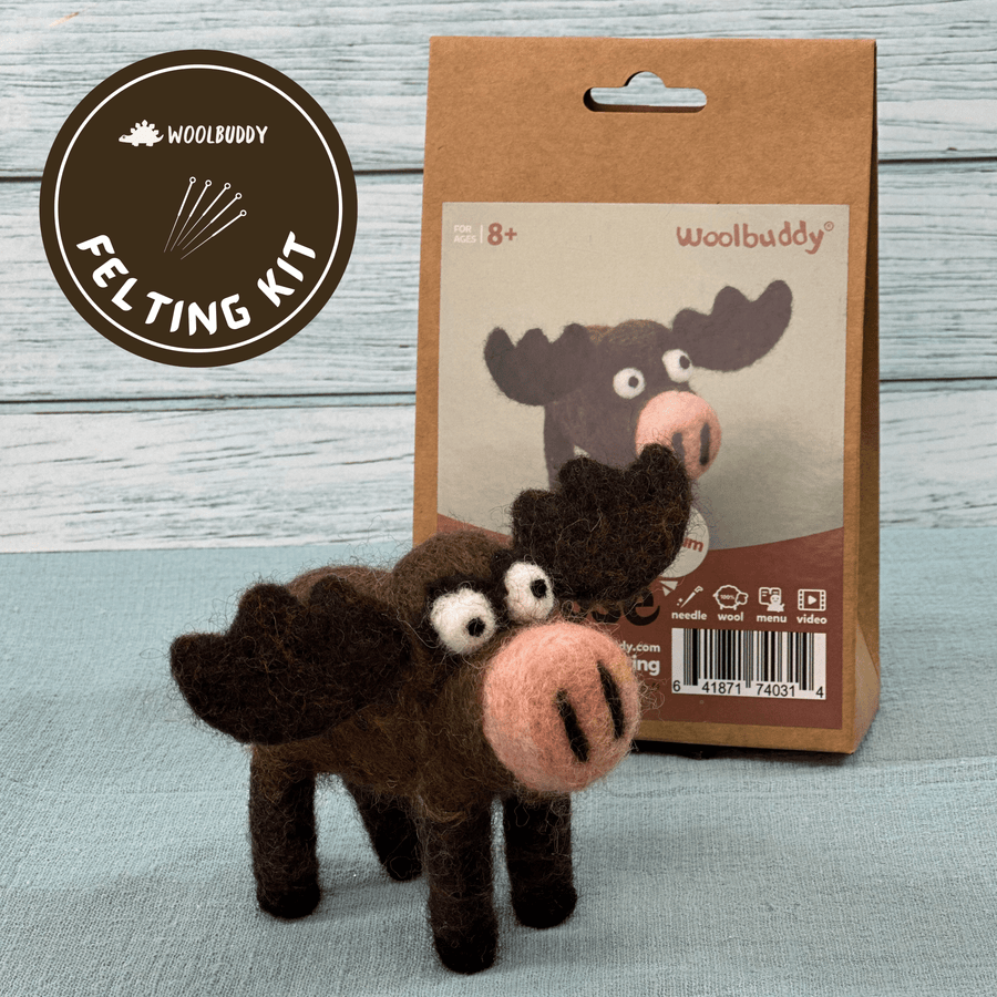 Needle Felting Moose Kit - Woolbuddy