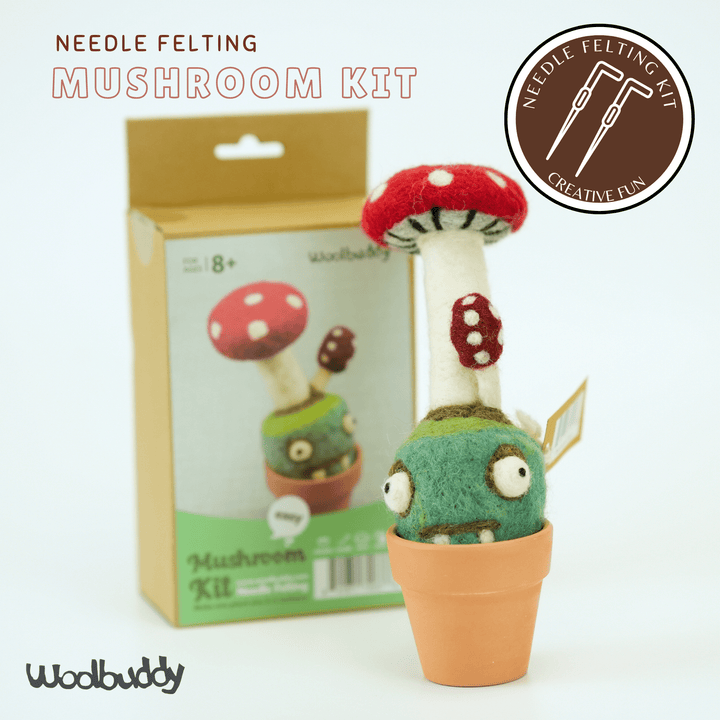 Needle Felting Mushroom Kit - Woolbuddy