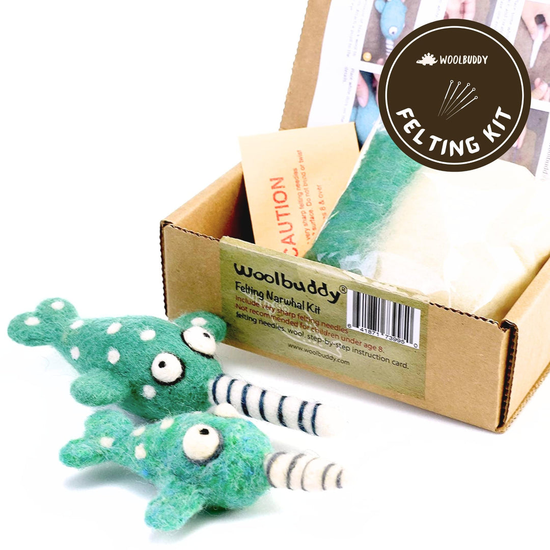 Needle Felting Narwhal Kit - Woolbuddy