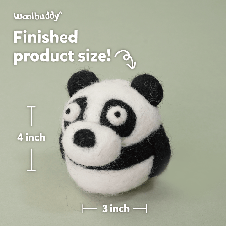 Needle Felting Panda Kit - Woolbuddy