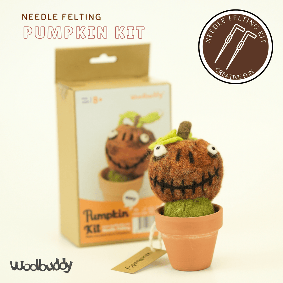 Needle Felting Pumpkin Kit - Woolbuddy