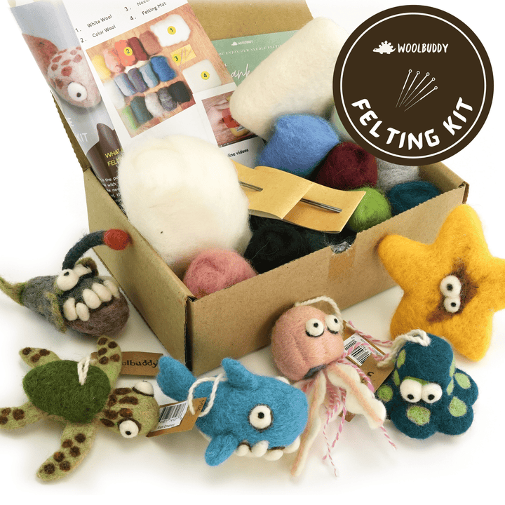 Needle Felting Sea Collection Kit - Woolbuddy