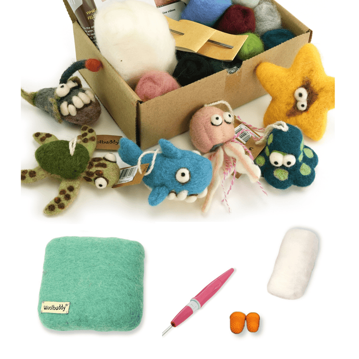 Needle Felting Sea Collection Kit - Woolbuddy