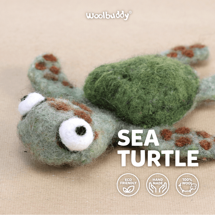 Needle Felting Sea Turtle Kit - Woolbuddy