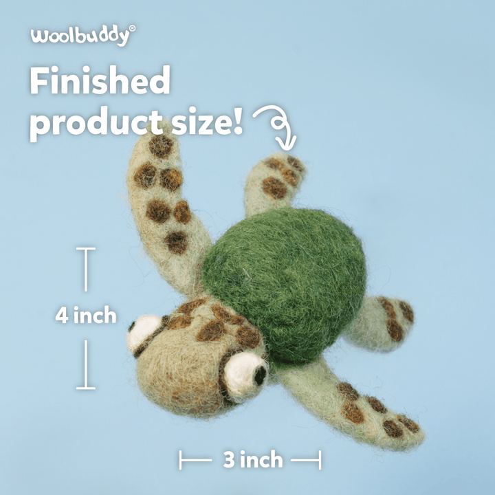 Needle Felting Sea Turtle Kit - Woolbuddy