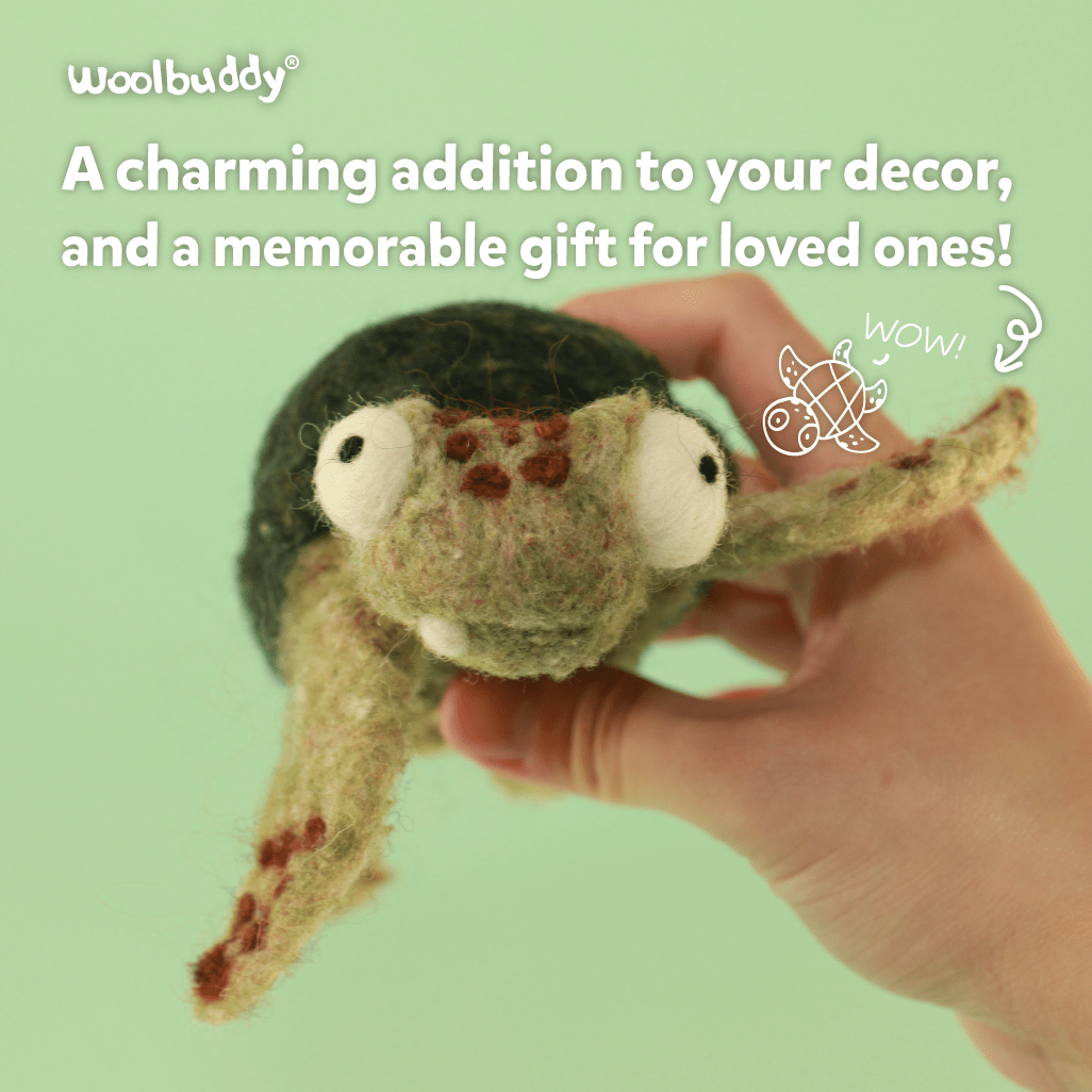 Needle Felting Sea Turtle Kit - Woolbuddy