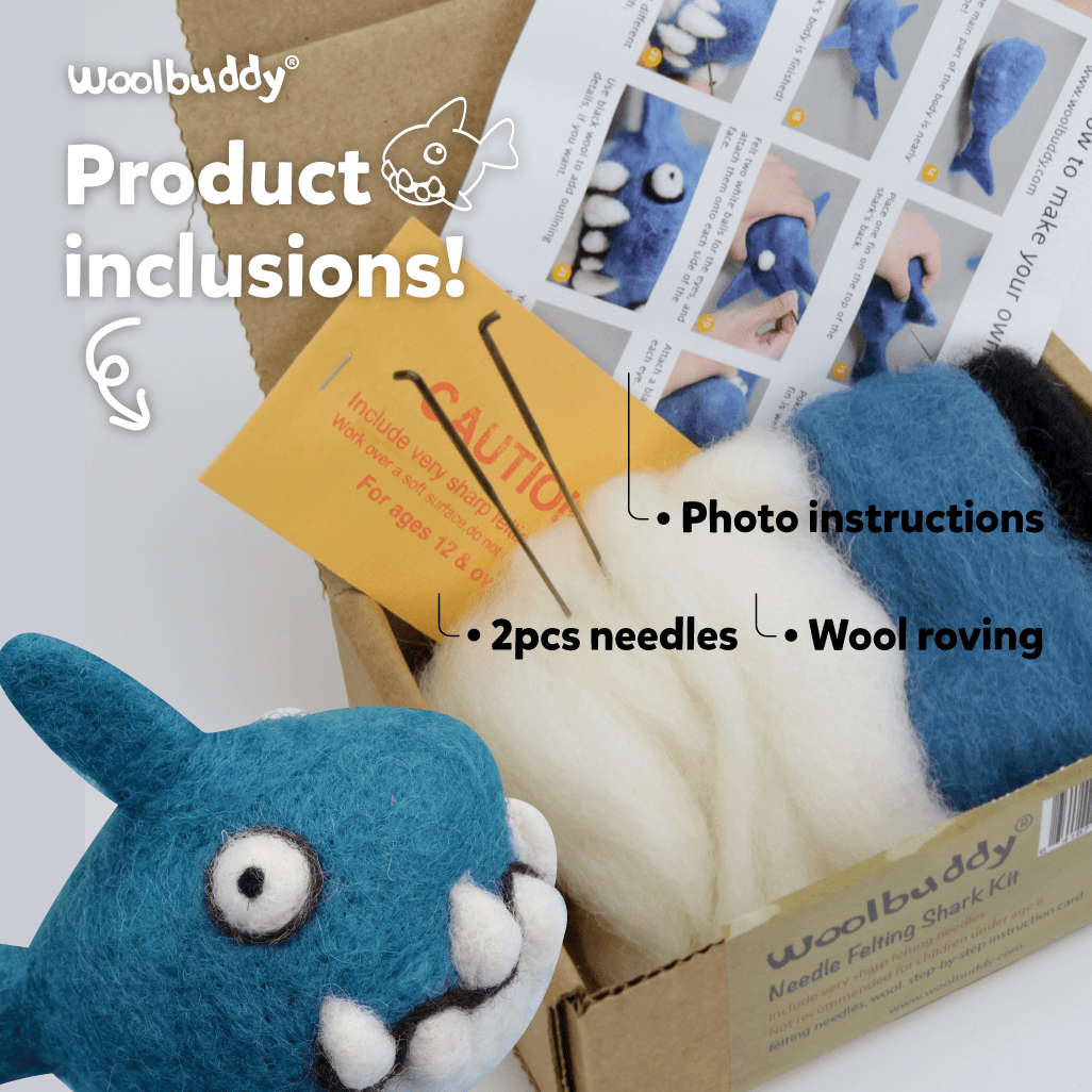 Needle Felting Shark Kit - Woolbuddy