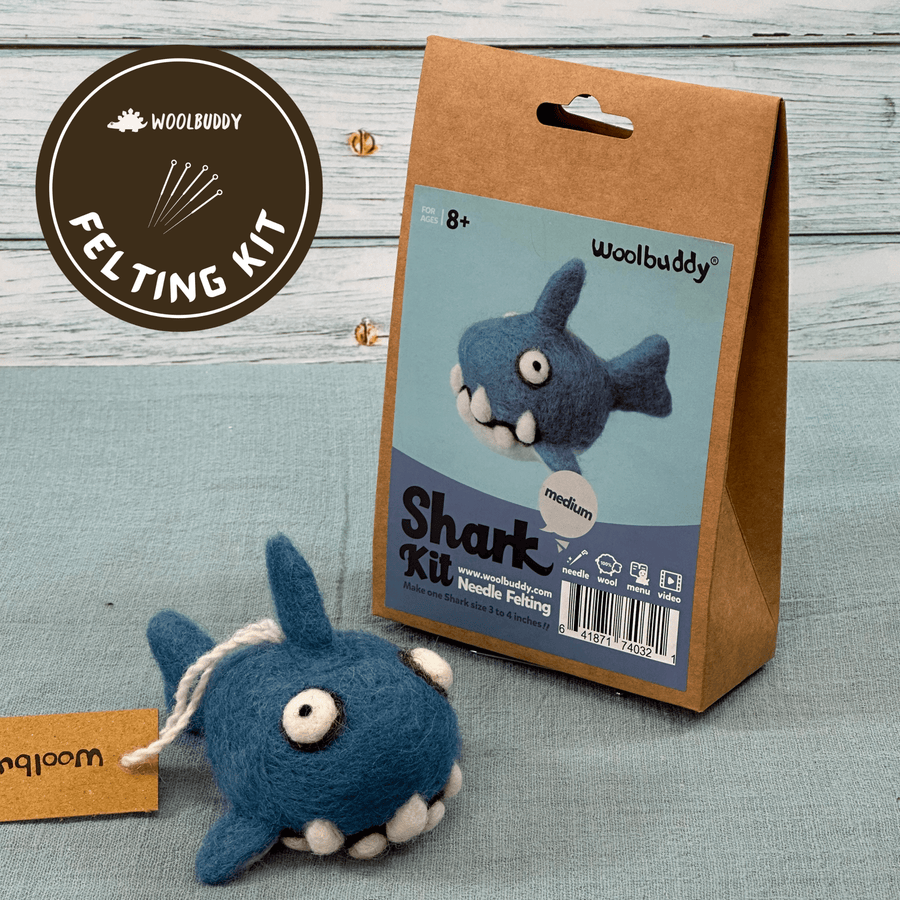 Needle Felting Shark Kit - Woolbuddy