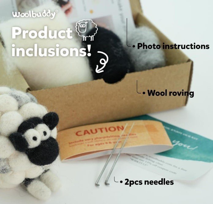 Needle Felting Sheep Kit - Woolbuddy